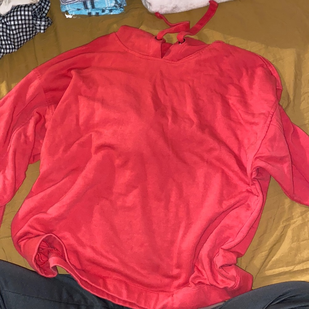 red hoodie